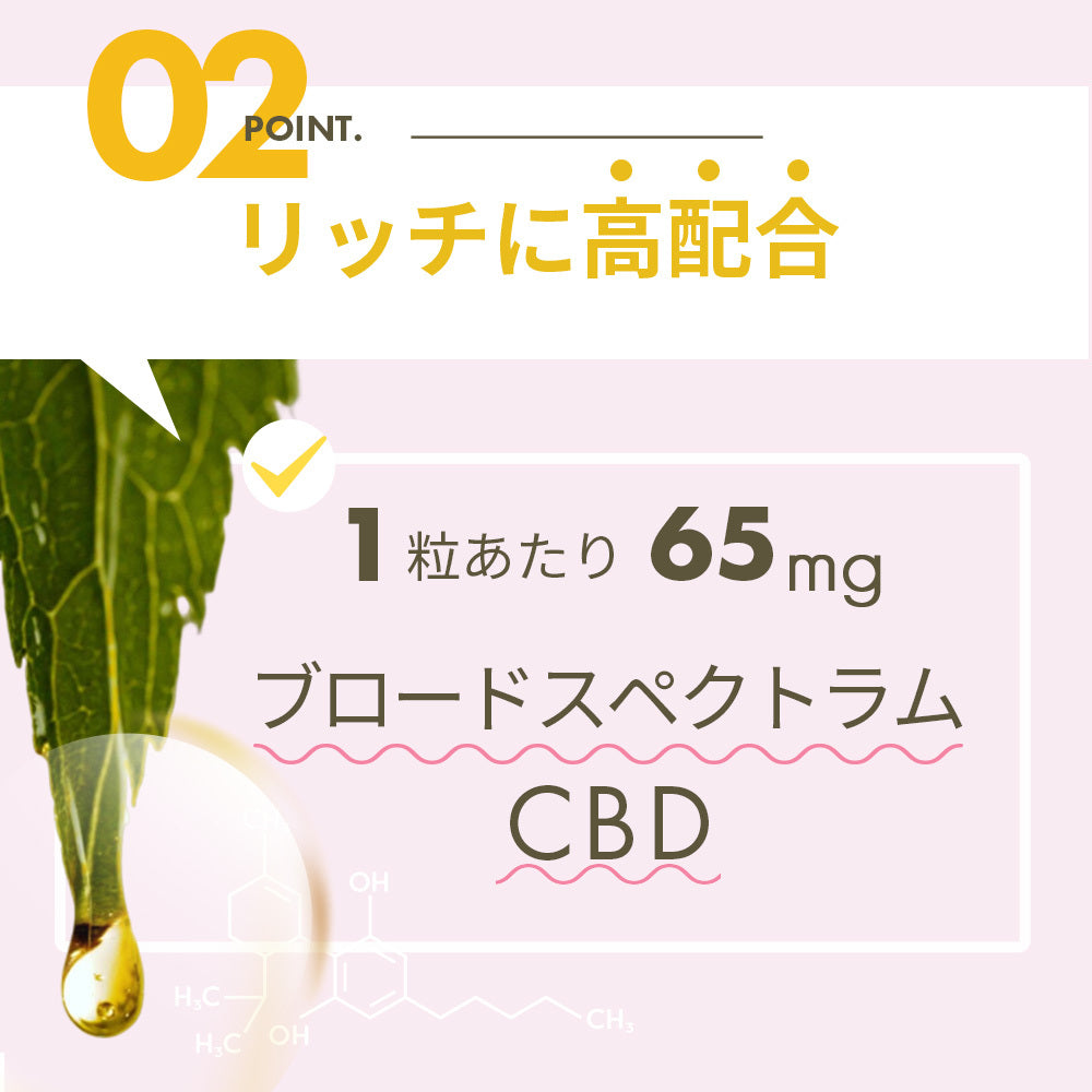 CBD グミ 60粒 果汁 100% (65mg/1粒) ブロードスペクトラムCBD配合 LILILALA