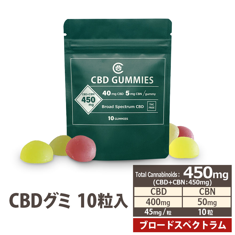 ブロードスペクトラムCBD グミ 10粒 40mg/1粒