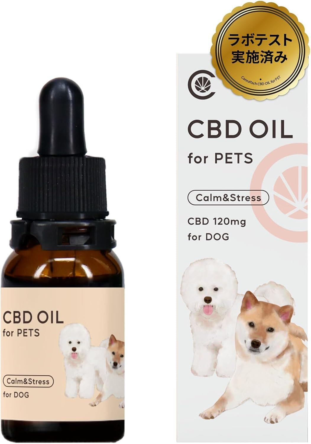 CBDオイル ペット用 10ml or 30ml 1.2% 小型犬 中型犬 用 CBD 120mg or CBD 360mg CannaTech CBD OIL for Pets Calm & Stress