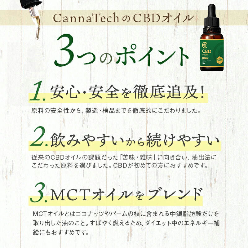 ブロードスペクトラムCBD オイル 36% CBD 3600mg 10g