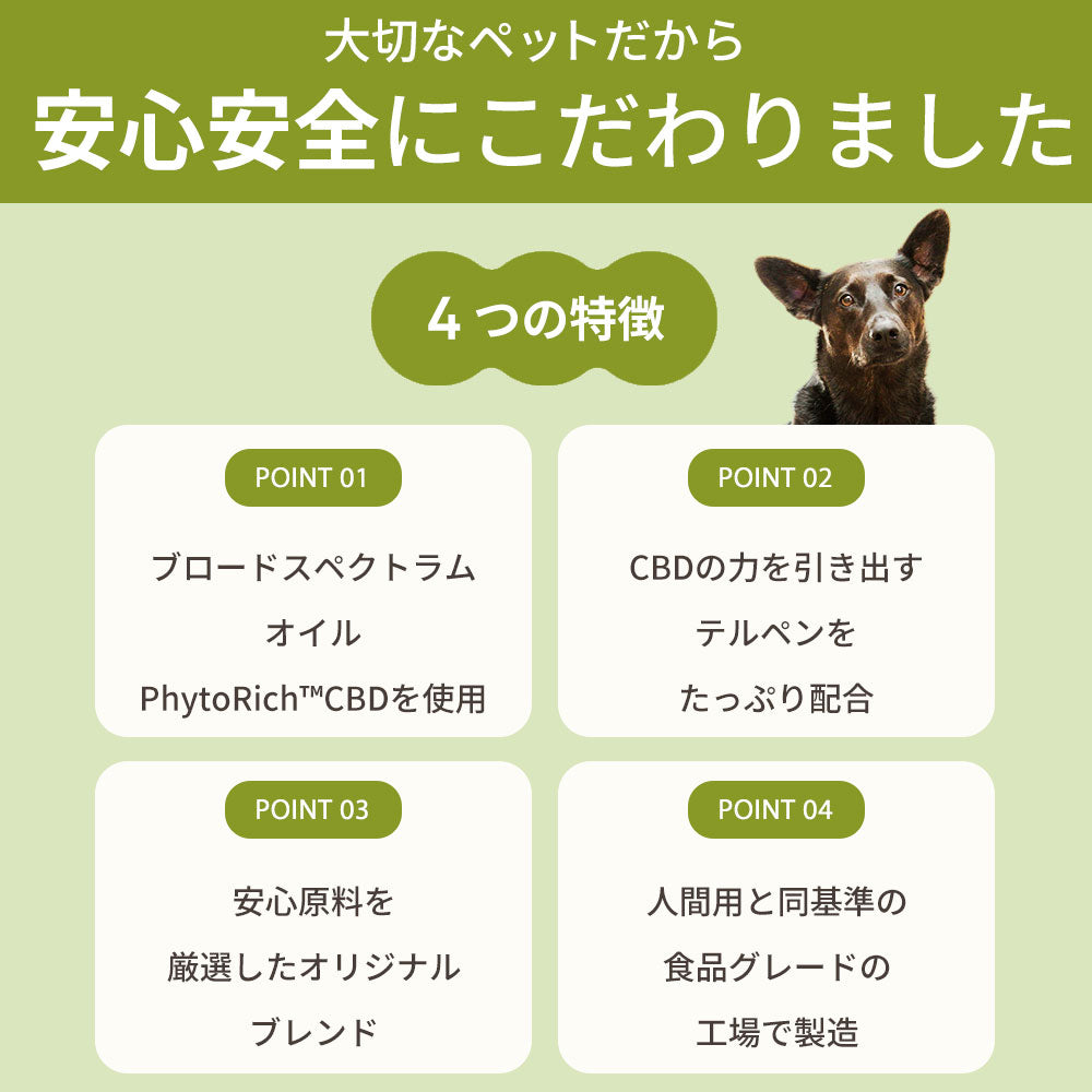 CBDオイル ペット用 30ml 4% 大型犬 用 CBD 1200mg CannaTech CBD OIL for Pets Healing