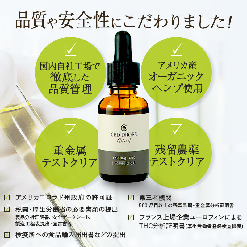 アイソレートCBD オイル 18% CBD1800mg 10g