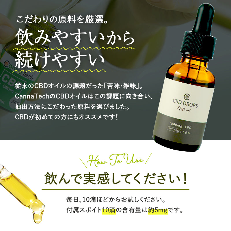 アイソレートCBD オイル 18% CBD1800mg 10g