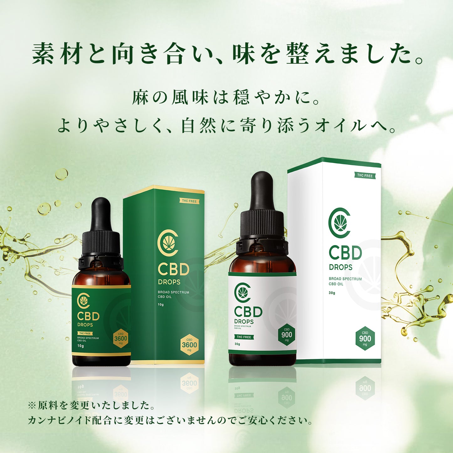 ブロードスペクトラムCBD オイル 18% CBD 1800mg 10g