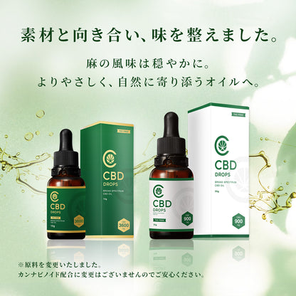 ブロードスペクトラムCBD オイル 18% CBD 1800mg 10g