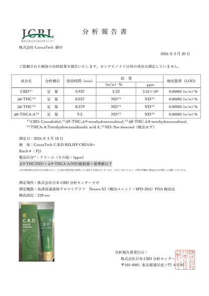 CBD リリーフクリーム+ 60g CBD2000mg配合