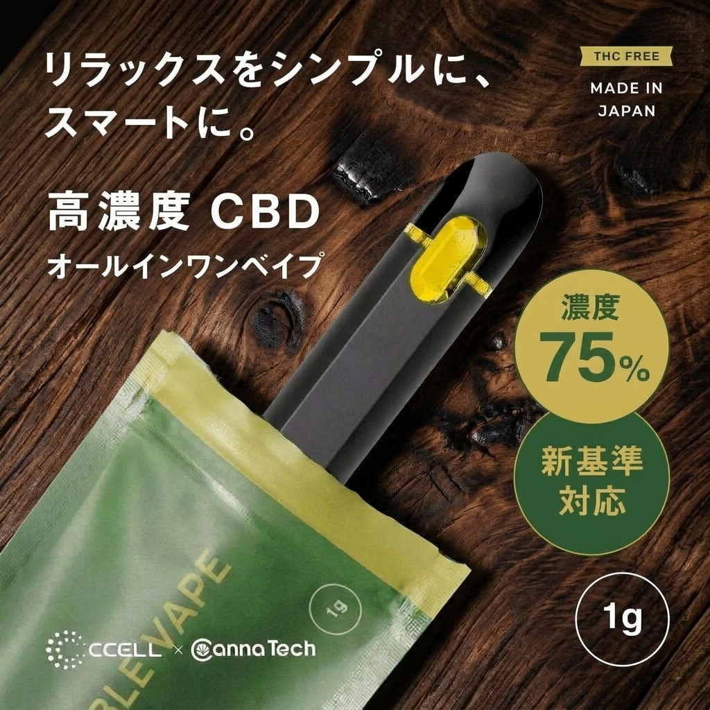 CBD リキッド 75％ or 50% 一体型 ( CBD 400mg + CBG 350mg｜CBD 500mg