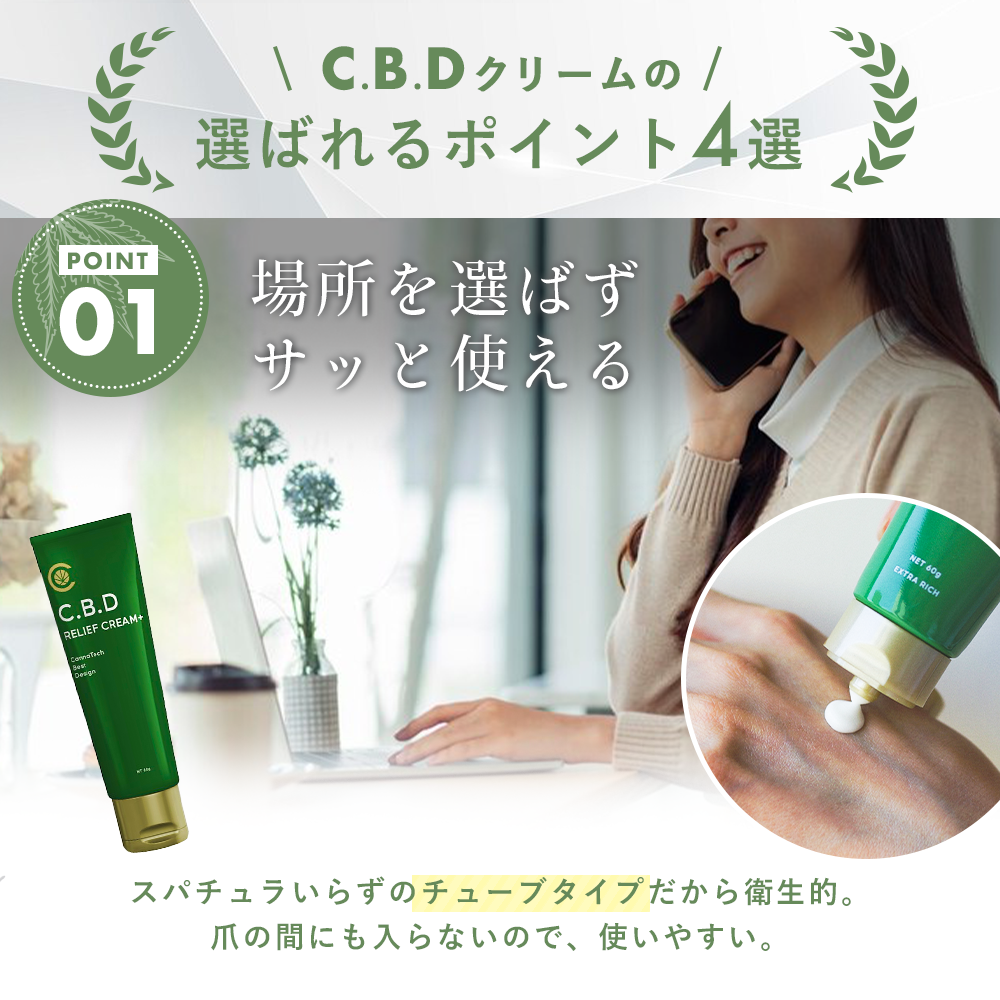 CBD リリーフクリーム+ 60g CBD2000mg配合