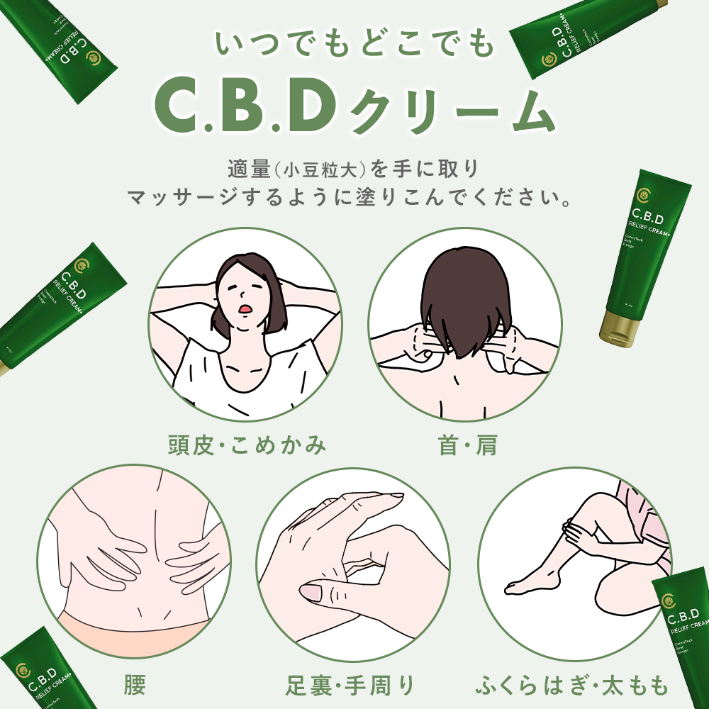 CBD リリーフクリーム+ 60g CBD2000mg配合