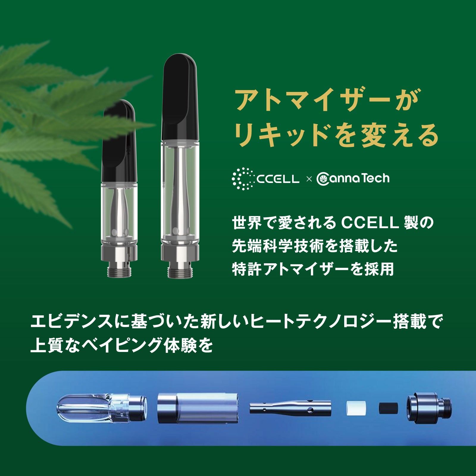 CBD リキッド 87% カートリッジ 1g 新ブロードスペクトラム – CannaTech 公式ストア