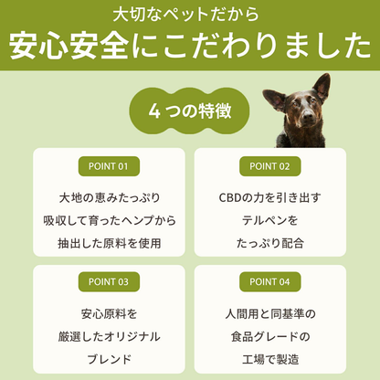 CBDオイル ペット用 30ml 4% 大型犬 用 CBD 1200mg CannaTech CBD OIL for Pets Healing