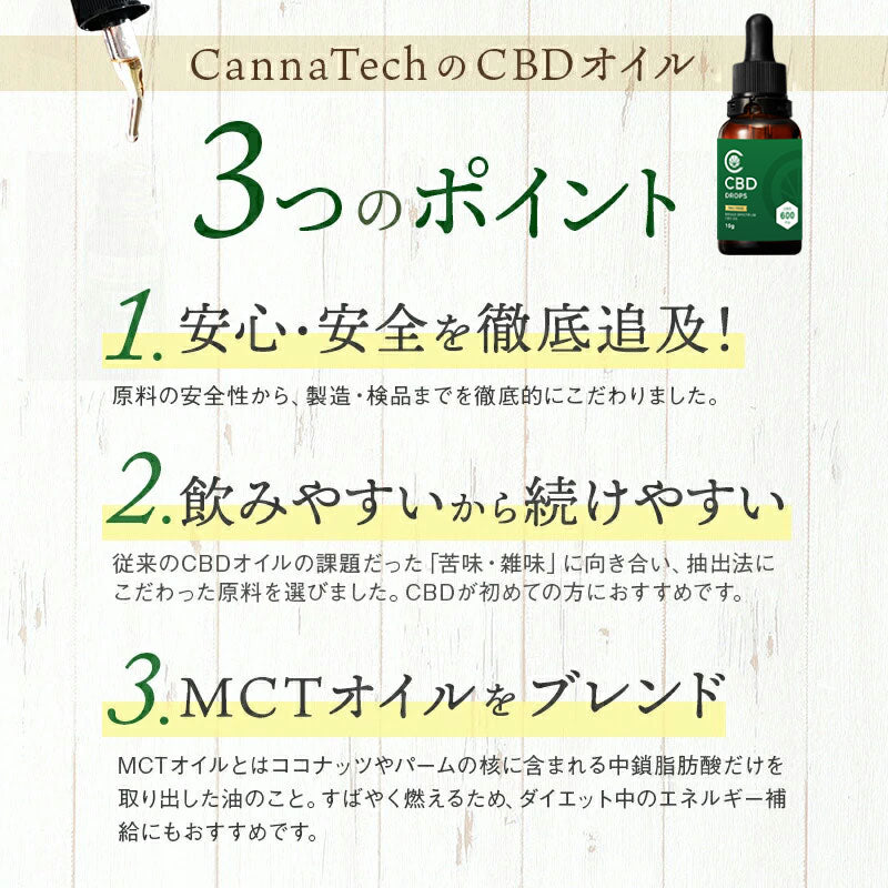 ブロードスペクトラムCBD オイル 6% CBD 600mg配合 10g