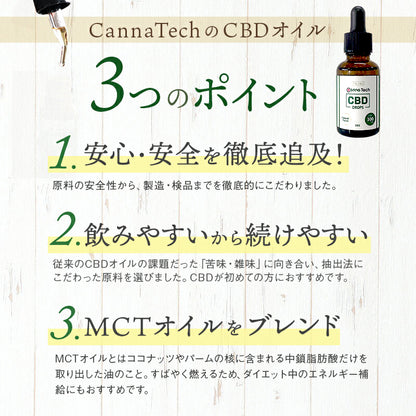 ブロードスペクトラムCBD オイル 1% CBD 300mg 30g