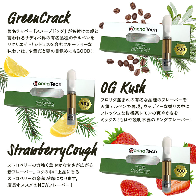 CannaTech 】ブロードスペクトラム CBD リキッド 50% カートリッジ 1g – CannaTech 公式ストア